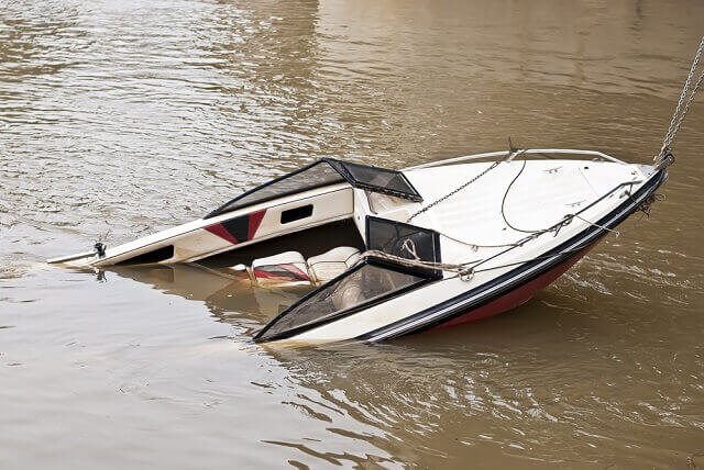 damaged boat