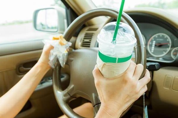 eating drinking distracted driving