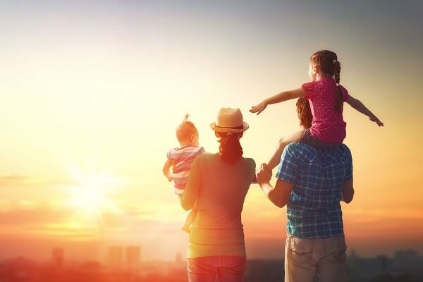 family on summer solstice